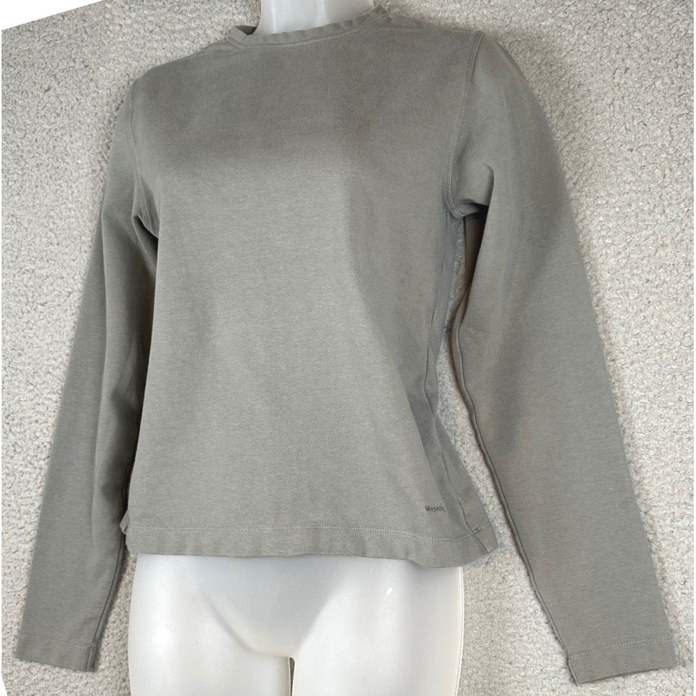 Patagonia Vintage 1999 Stretch Cotton Top Womens M Gray 90s Gorpcore Long Sleeve - Picture 12 of 16
